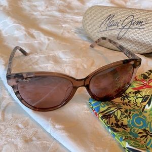 Maui Jim Sunshine Pink Tortoise MJ 725-64 Like new